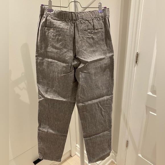 Muji French Linen Easy Tapered Trousers - Picture 2 of 5